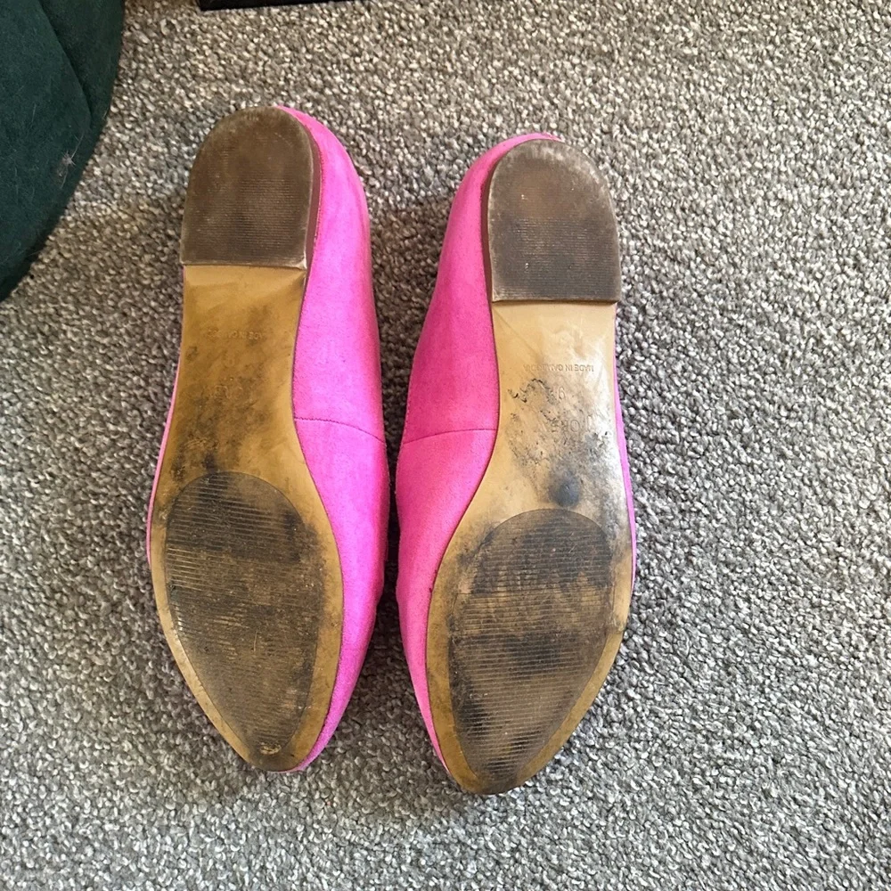 J. Crew Vibrant Pink Suede Loafers - Picture 3 of 5